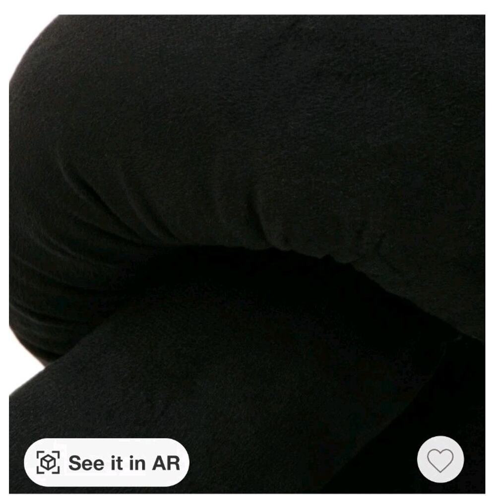 2 Bullseye's Playground Knot Toss Pillow Black Pretzel Pillow s23 - Picture 4 of 5